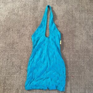 asos design halter top dress